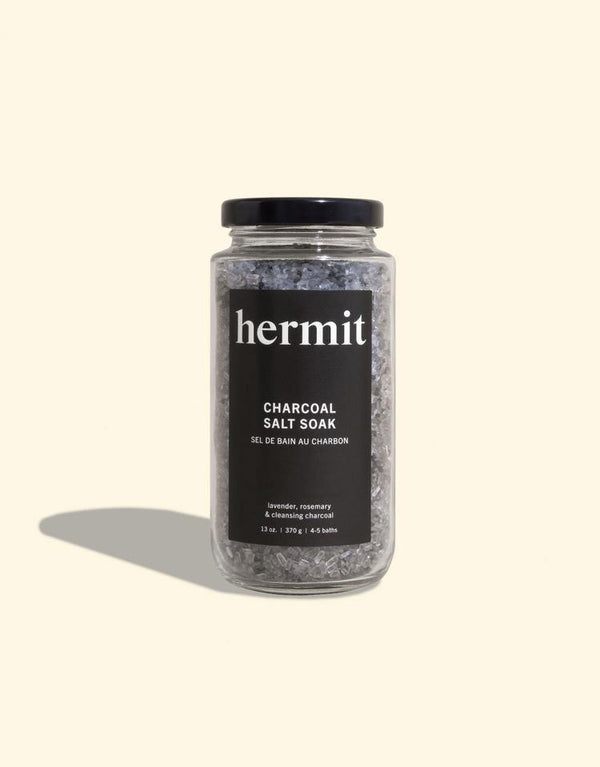 Charcoal Salt Soak - Hermit - bath products - Gatley - Vancouver Canada
